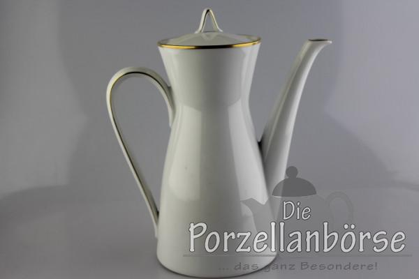 Kaffeekanne klein - Rosenthal - Form 2000 - polierter Goldrand