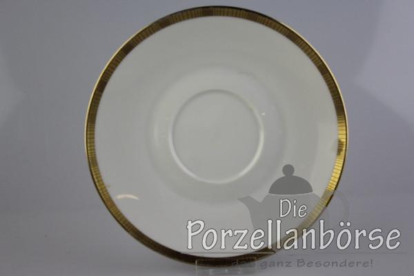 Untertasse für Suppentasse - Rosenthal - Form 2000 - Goldband mit Streifen