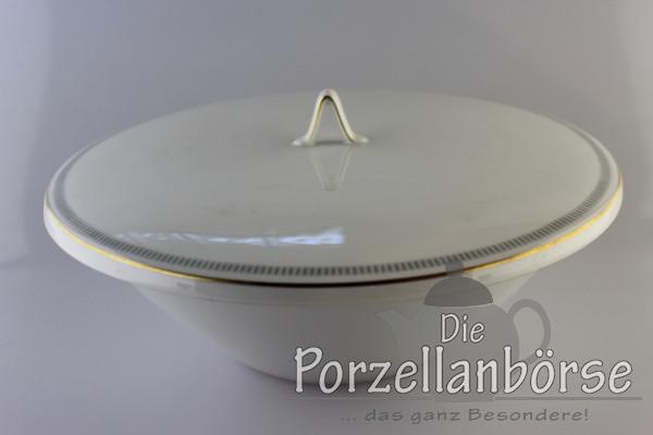 Deckelschüssel - Rosenthal - Form 2000 - Graue Rechtecke