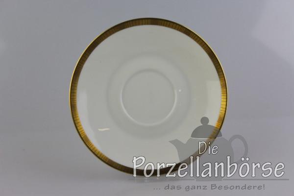 Untertasse für Kaffeetasse - Rosenthal - Form 2000 - Goldband mit Streifen