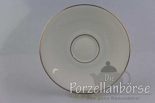 Untertasse für Kaffeetasse - Heinrich - Anmut weiß mit Goldrand schmal