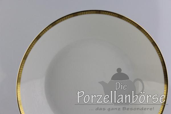 Suppenteller - Rosenthal - Form 2000 - Goldband mit Streifen