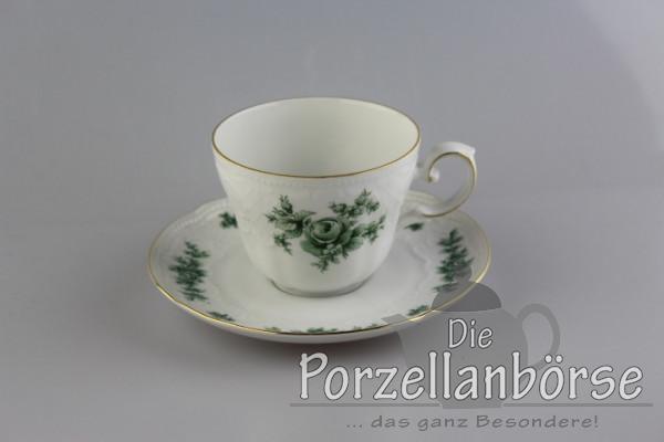 Kaffeetasse mit Untertasse (2teilig) - Seltmann Weiden - Wien - Grüne Rose