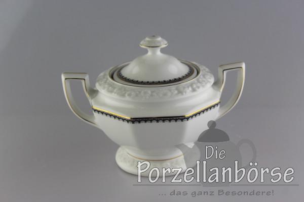 Zuckerdose - Rosenthal - Maria schwarz/gold