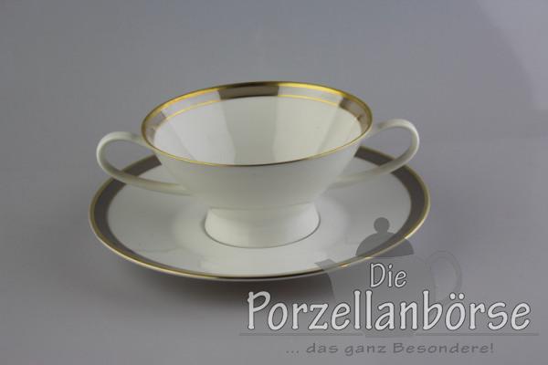 Suppentasse 2 tlg. - Rosenthal - Form 2000 - Gala braun