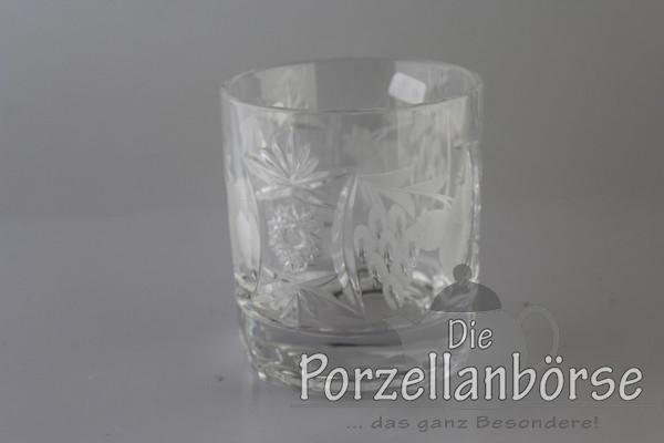 Whiskyglas - Traube - weiß