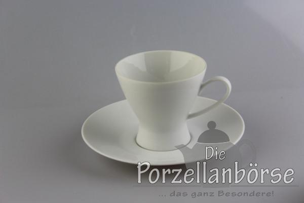 Kaffeetasse 2 tlg. - Rosenthal - Form 2000 - Weiß