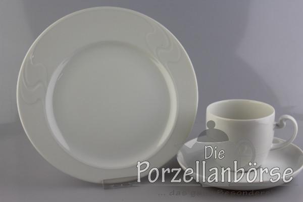 Kaffeegedeck 3 tlg. - Rosenthal - Asimmetria - Weiß