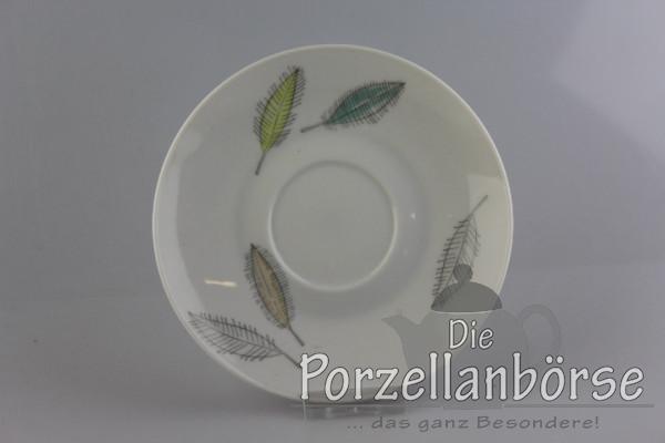 Untertasse für Teetasse - Rosenthal - Form 2000 - bunte Blätter