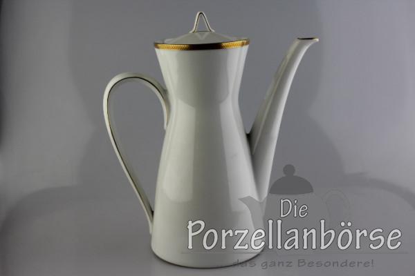 Kaffeekanne groß - Rosenthal - Form 2000 - Ätzgoldrand mit Rauten
