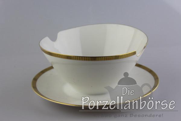 Sauciere - Rosenthal - Form 2000 - Goldband mit Streifen