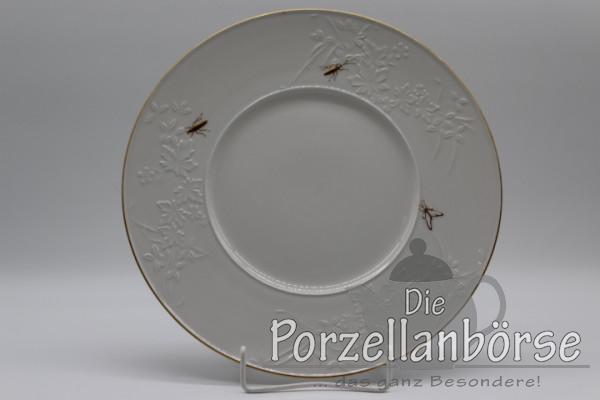 großer Teller Ø 29,5 cm - KPM Berlin - Feldblume - Feldblume auf Bord mit Insekt