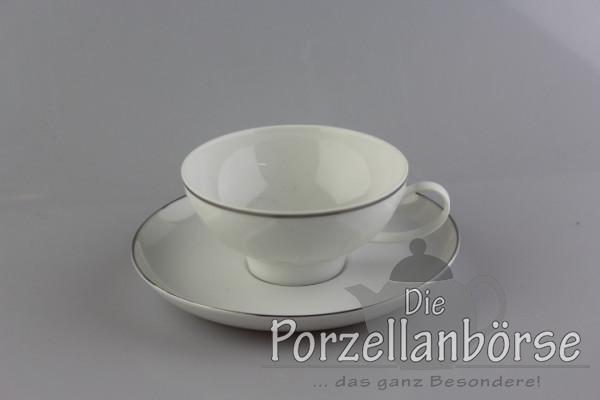 Teetasse 2 tlg. - Rosenthal - Lotus - Platinrand