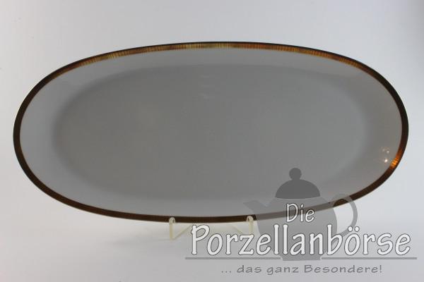 Königskuchenplatte - Rosenthal - Form 2000 - Goldband mit Streifen