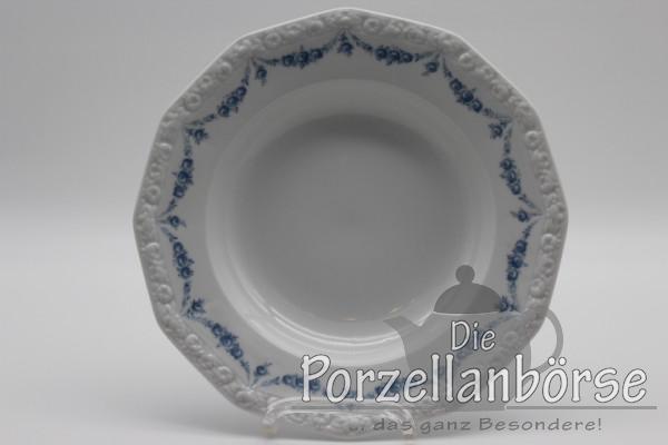 Suppenteller Ø 23,5 cm - Rosenthal - Maria - Rosenkante blau