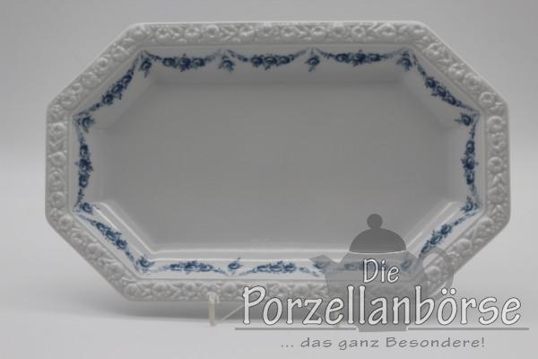 Fleischplatte 29 cm - Rosenthal - Maria - Rosenkante blau