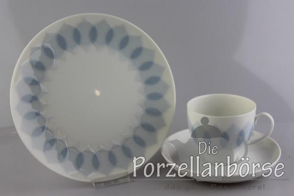 Kaffeegedeck 3 tlg. - Rosenthal - Lotus - Blau