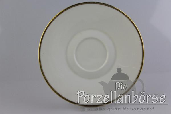 Untertasse für Tee - Rosenthal - Form 2000 - polierter Goldrand