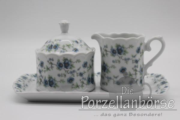 Tablett mit Zucker & Sahne - Eschenbach - Bayreuth - Blaue Blüte